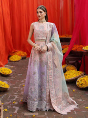 Nureh Jhoomro Hand Embellished Organza Unstitched 3Pc Suit NL-81