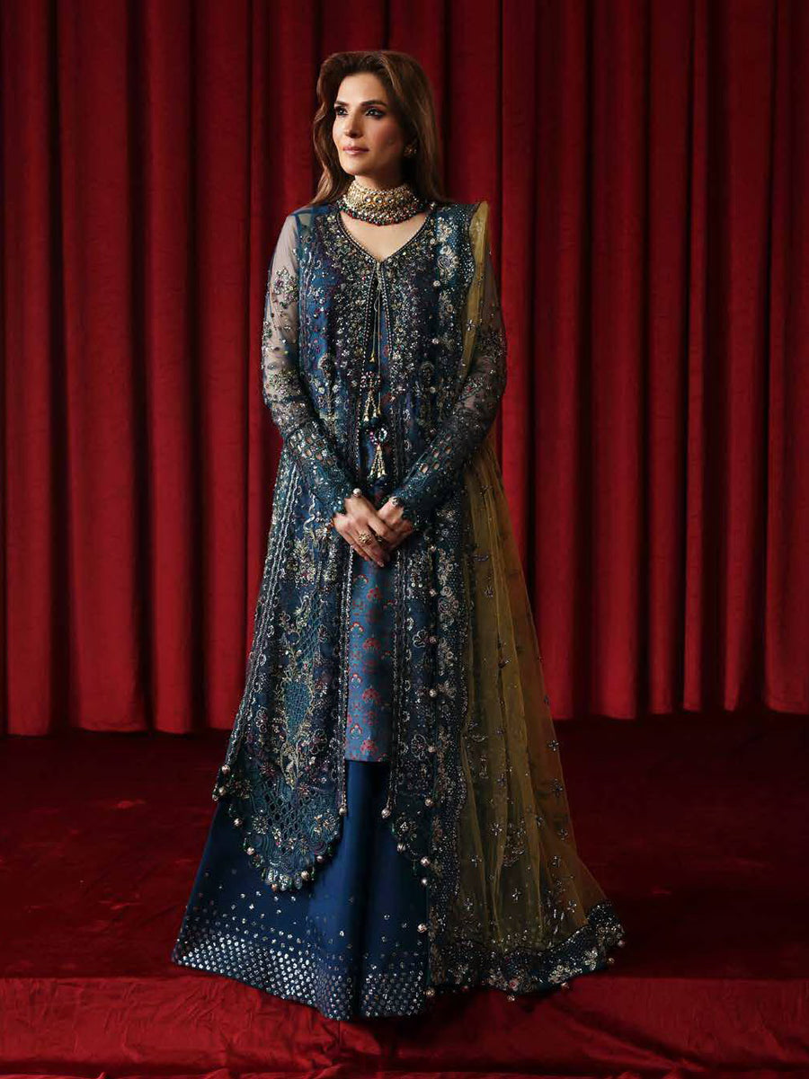Nureh Jhoomro Hand Embellished Net Unstitched 3Pc Suit NL-84