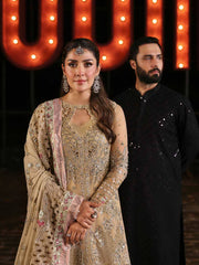Nureh Jhoomro Hand Embellished Chiffon Unstitched 3Pc Suit NL-85