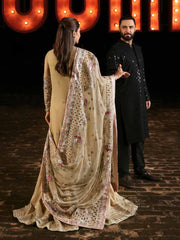 Nureh Jhoomro Hand Embellished Chiffon Unstitched 3Pc Suit NL-85