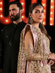 Nureh Jhoomro Hand Embellished Chiffon Unstitched 3Pc Suit NL-85