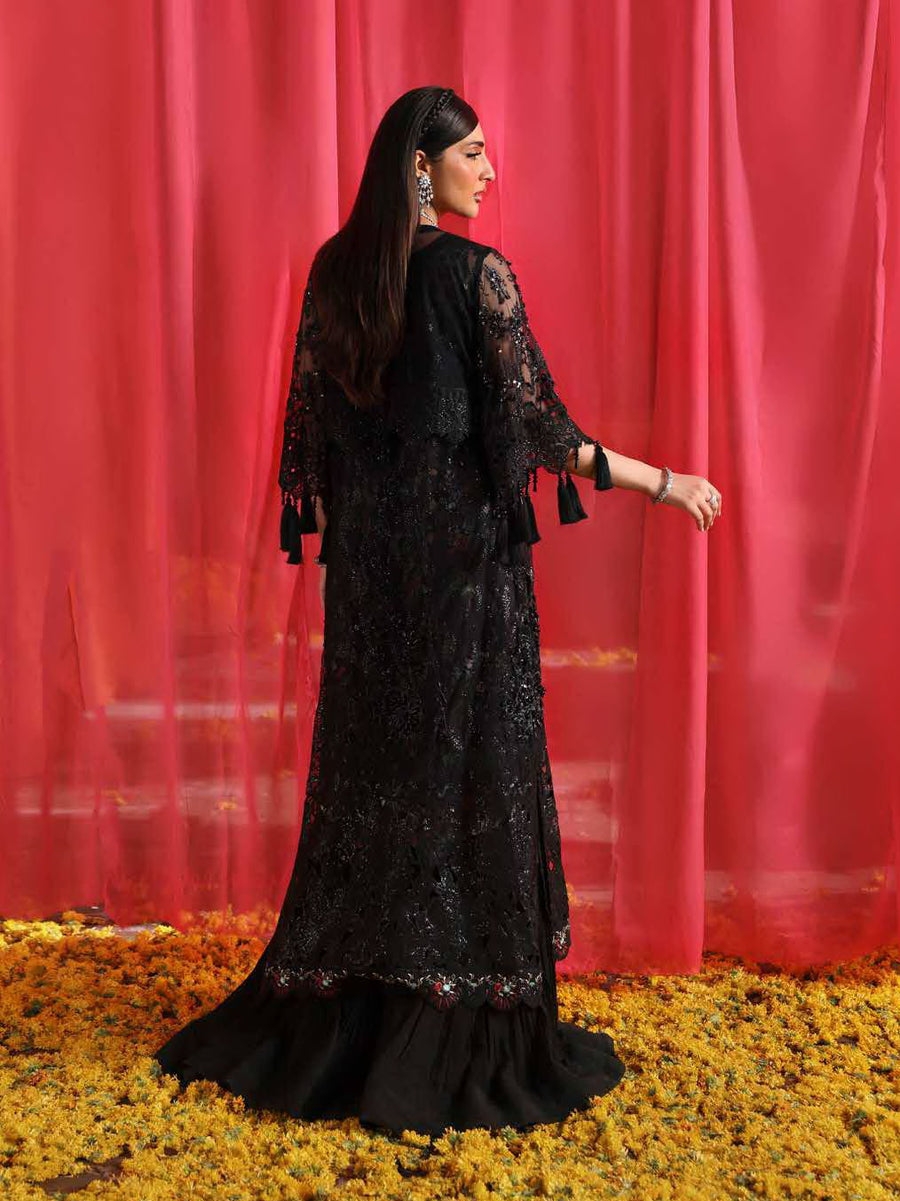 Nureh Jhoomro Hand Embellished Net Unstitched 3Pc Suit NL-87