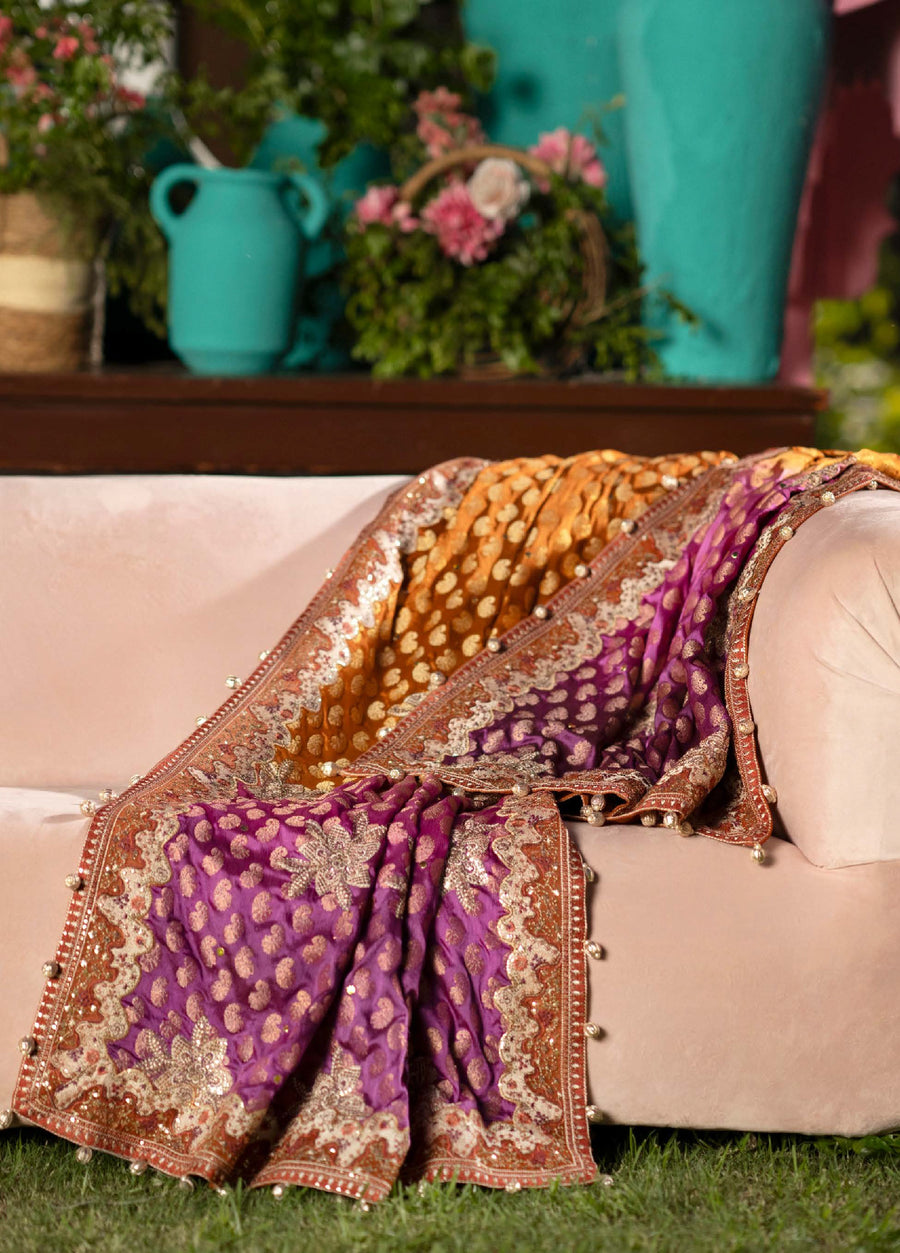 Nureh Jhoomro Embroidered Silk Unstitched 3Pc Suit NL-98