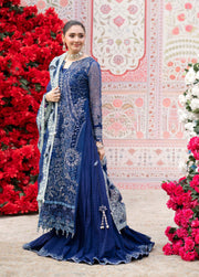 Nureh Jhoomro Embroidered Organza Unstitched 3Pc Suit NL-99
