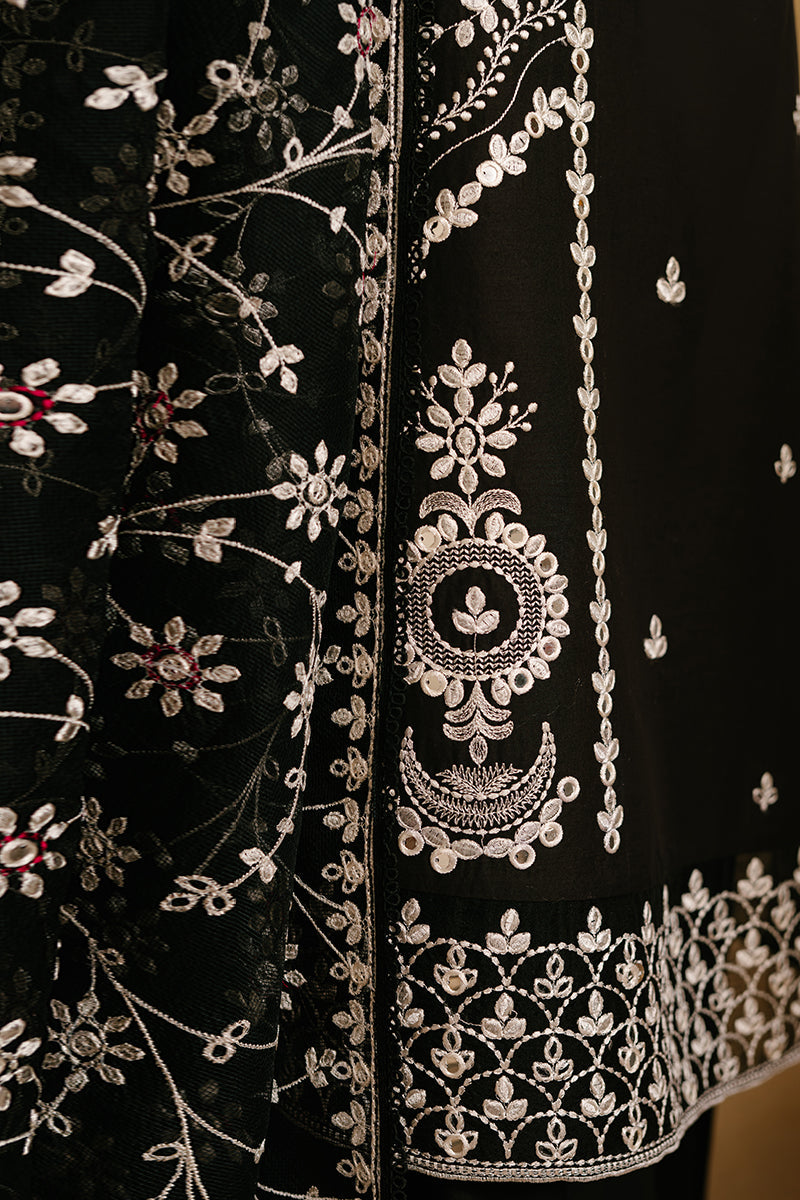 Cross Stitch Eid Lawn Unstitched Embroidered 3Pc Suit D-10 Noir Ornate