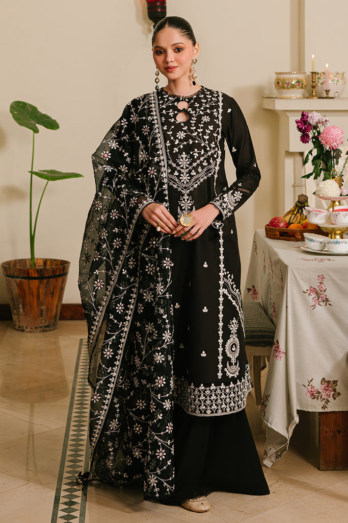 Cross Stitch Eid Lawn Unstitched Embroidered 3Pc Suit D-10 Noir Ornate
