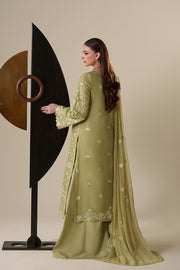 Emaan Adeel Nouvelle Embroidered Chiffon Unstitched 3Pc Suit - NOLA