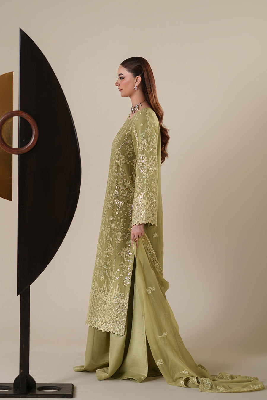 Emaan Adeel Nouvelle Embroidered Chiffon Unstitched 3Pc Suit - NOLA