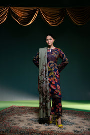 Feathers Digital Printed Dhanak Unstitched 3Pc Suit NOOR-E-JAHAN-FT429