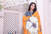 Feathers Digital Printed Khaddar Unstitched 3Pc Suit NOORANGI-FT163