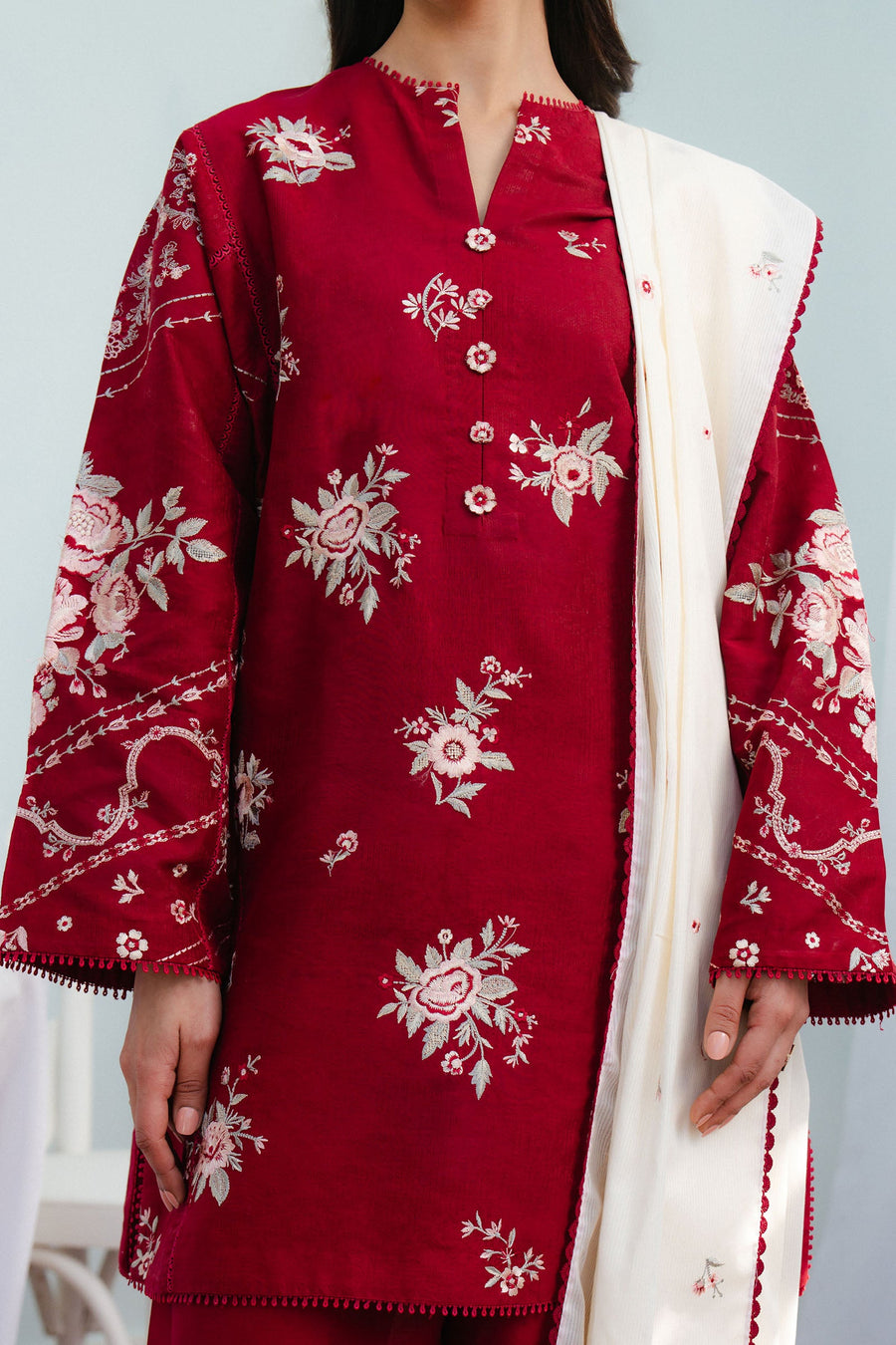 Coco by Zara Shahjahan Embroidered Lawn Unstitched 3Pc Suit D-10A NORA