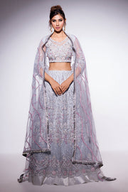 Best of Mushq Embroidered Net Unstitched 3Pc Suit BOM-07 Nora