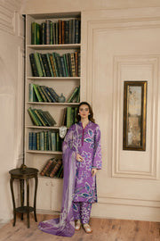 Feathers Dewdrop Unstitched Digital Printed Lawn 3Pc Suit NORQ-FT455