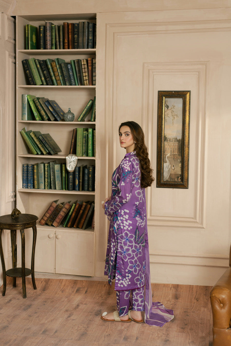 Feathers Dewdrop Unstitched Digital Printed Lawn 3Pc Suit NORQ-FT455