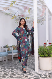Feathers Premium Printed Lawn Unstitched 3Pc Suit NOVA-FT142