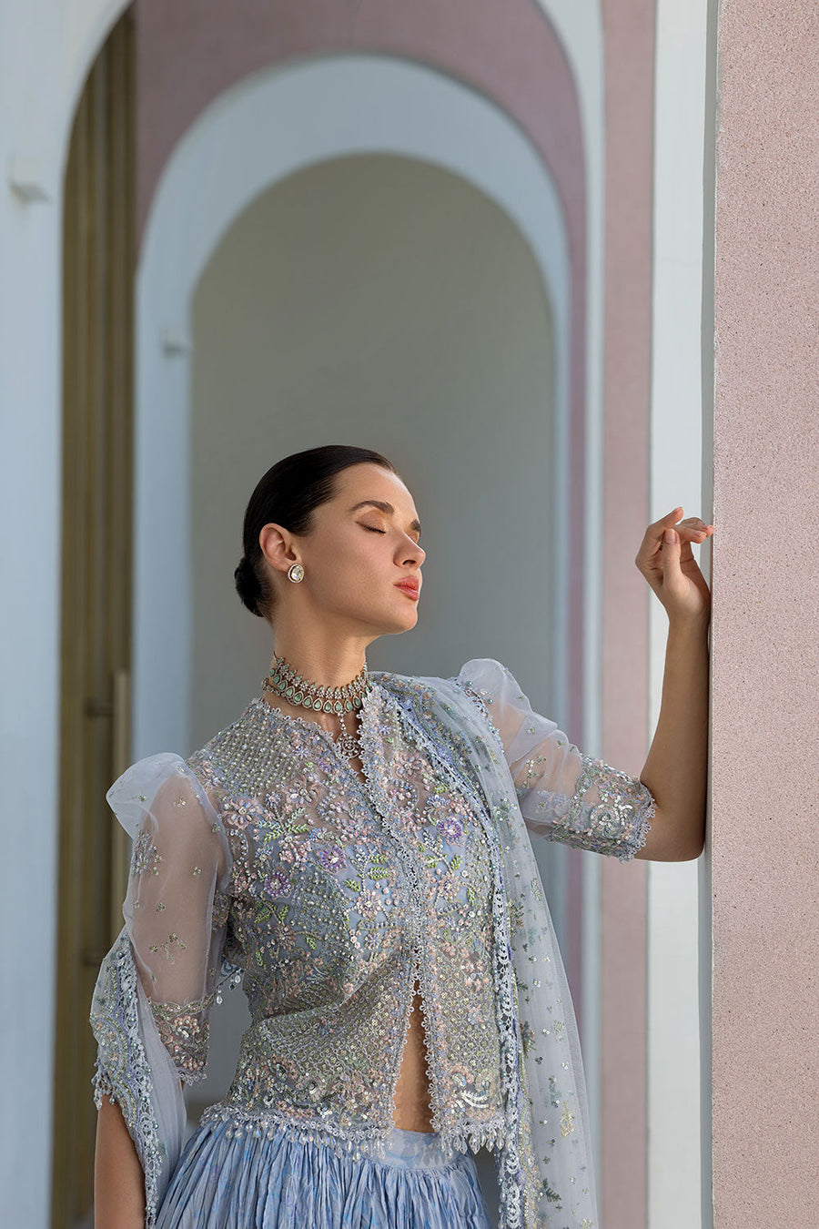 Sobia Nazir Nur Festive Embroidered Organza Unstitched 3Pc Suit NR26-02
