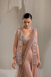 Sobia Nazir Nur Festive Embroidered Honey Net Unstitched 3Pc Suit NR26-04
