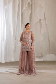 Sobia Nazir Nur Festive Embroidered Honey Net Unstitched 3Pc Suit NR26-04