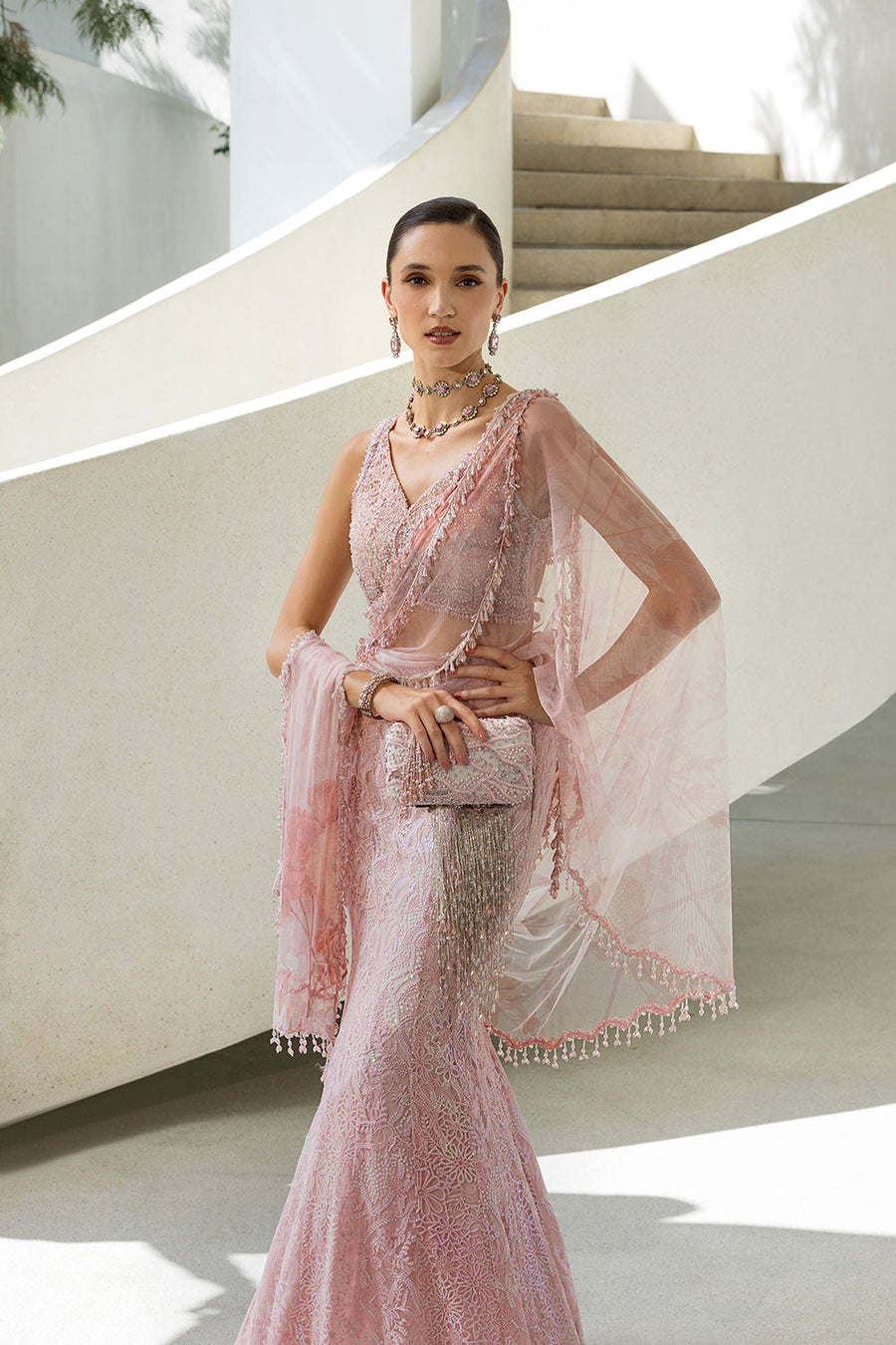 Sobia Nazir Nur Festive Embroidered Honey Net Unstitched 3Pc Suit NR26-05