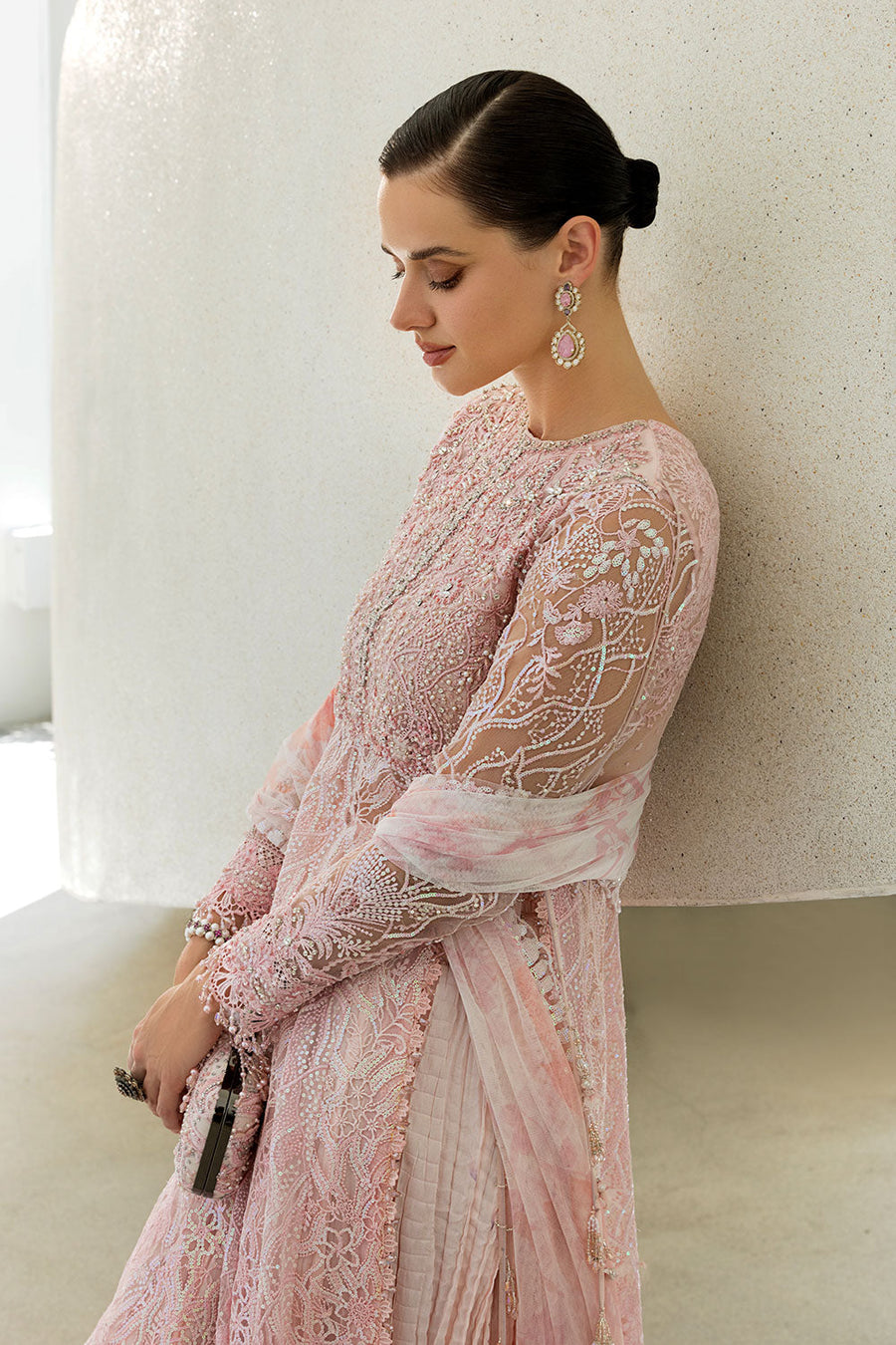 Sobia Nazir Nur Festive Embroidered Honey Net Unstitched 3Pc Suit NR26-05