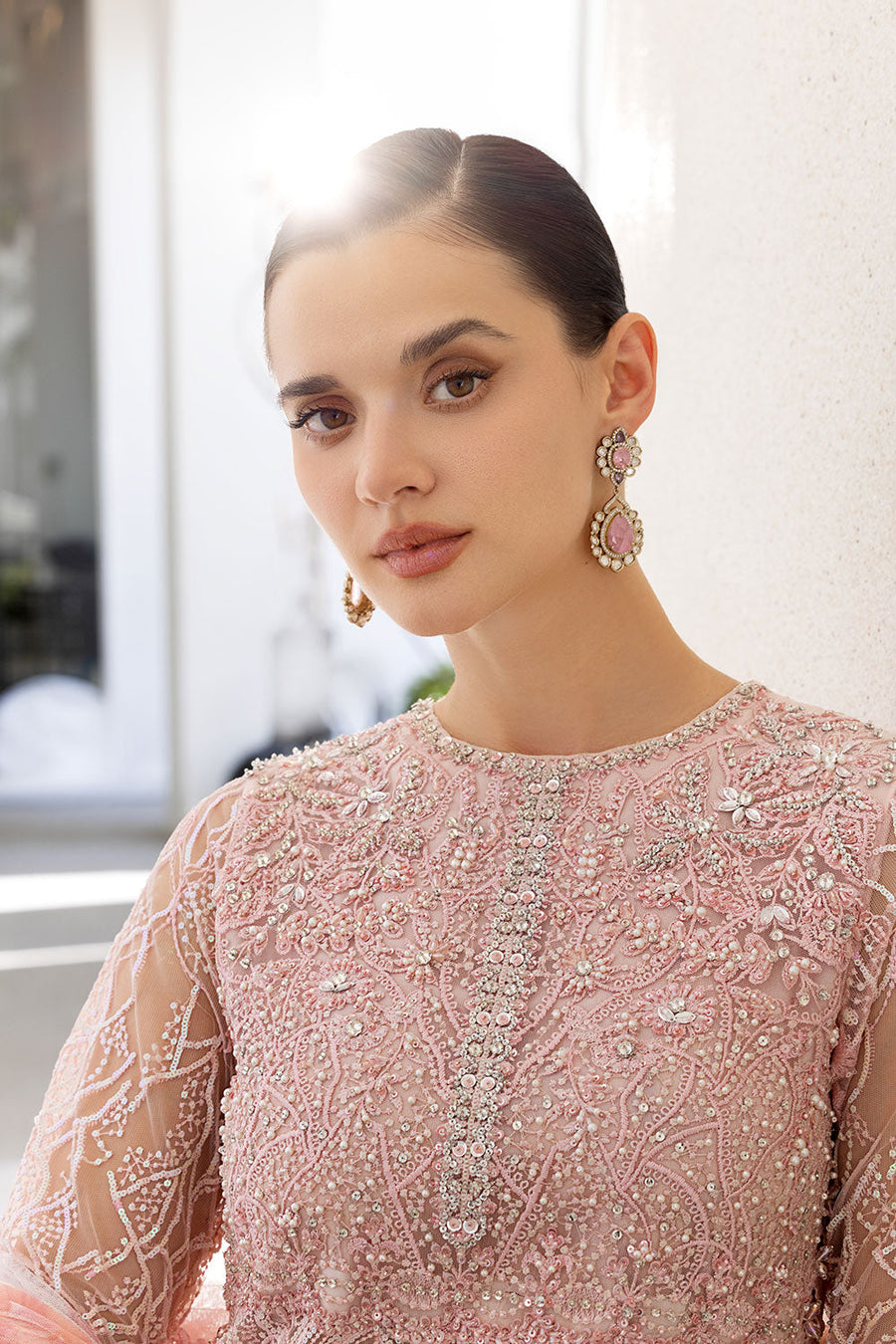 Sobia Nazir Nur Festive Embroidered Honey Net Unstitched 3Pc Suit NR26-05