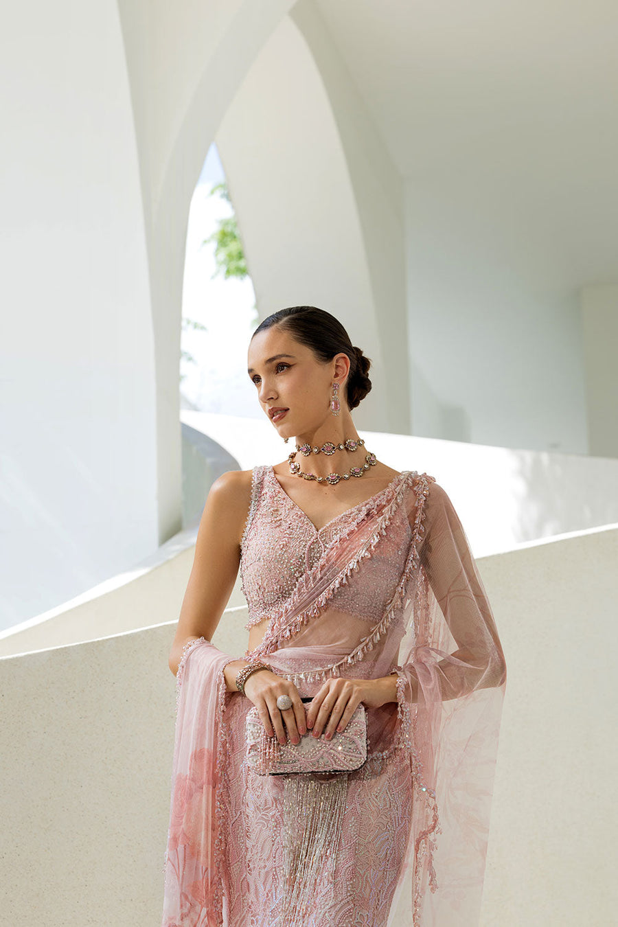 Sobia Nazir Nur Festive Embroidered Honey Net Unstitched 3Pc Suit NR26-05