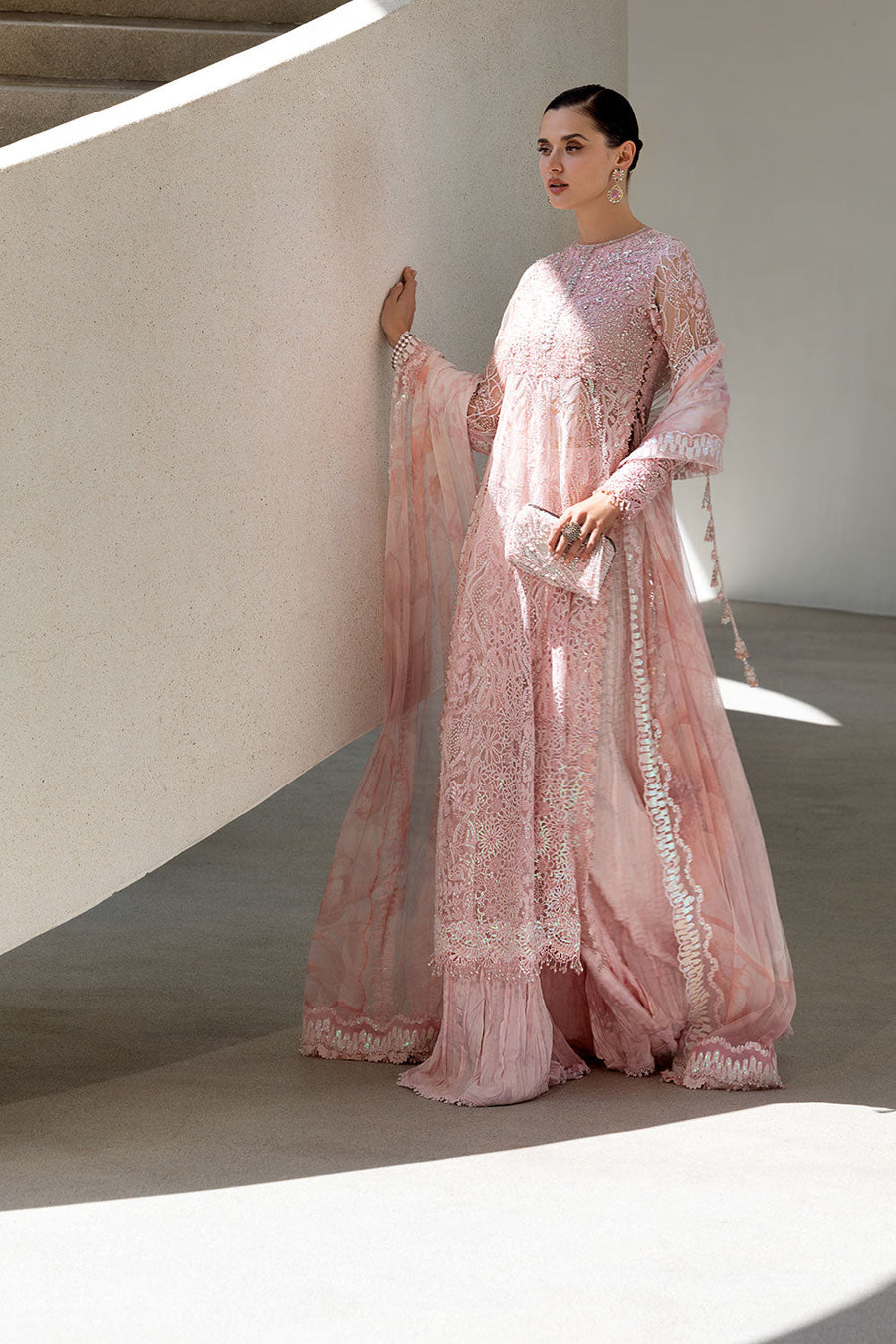Sobia Nazir Nur Festive Embroidered Honey Net Unstitched 3Pc Suit NR26-05