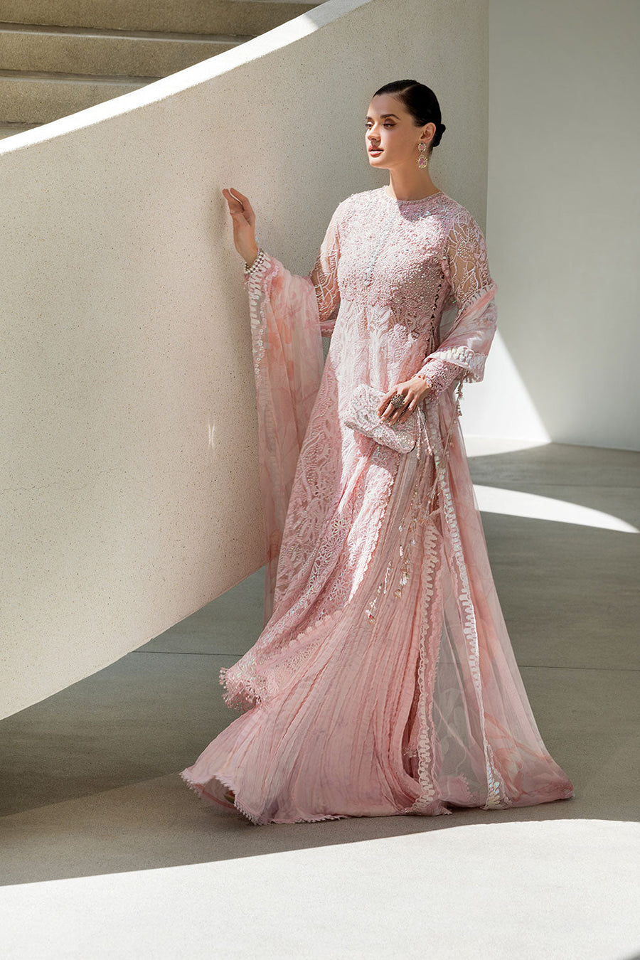 Sobia Nazir Nur Festive Embroidered Honey Net Unstitched 3Pc Suit NR26-05