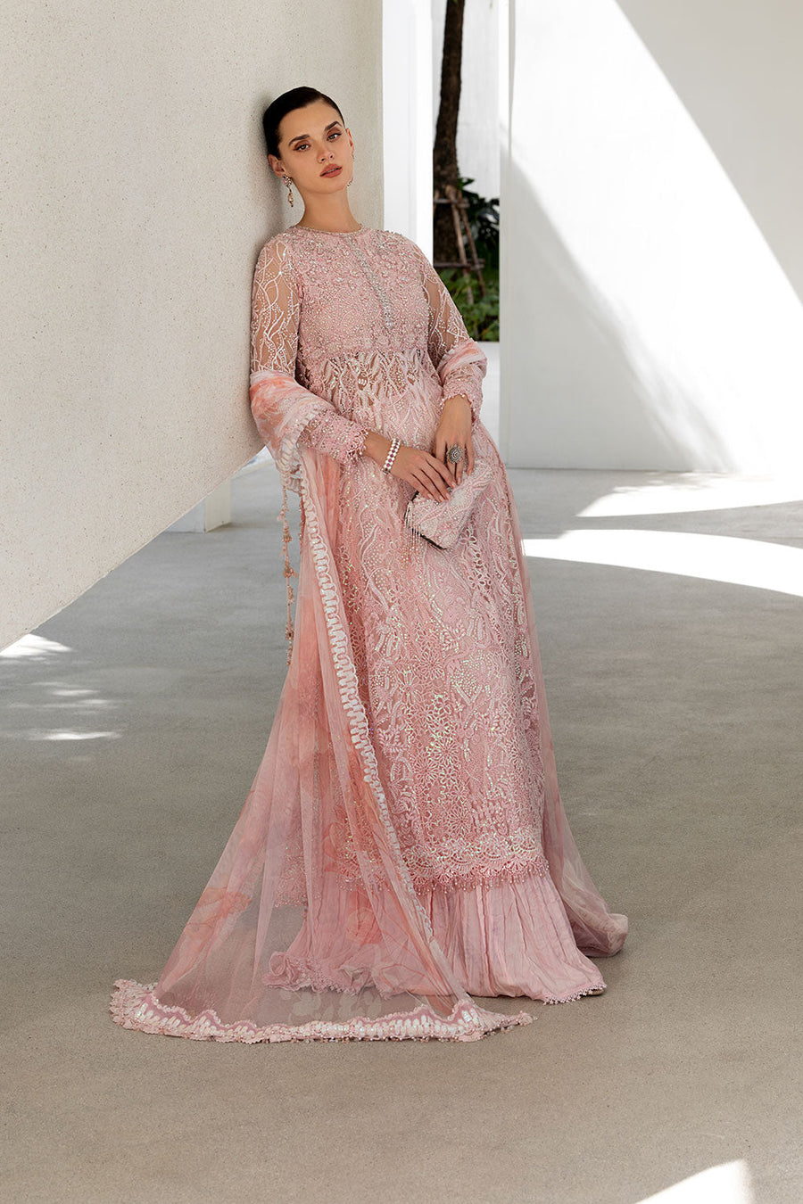 Sobia Nazir Nur Festive Embroidered Honey Net Unstitched 3Pc Suit NR26-05