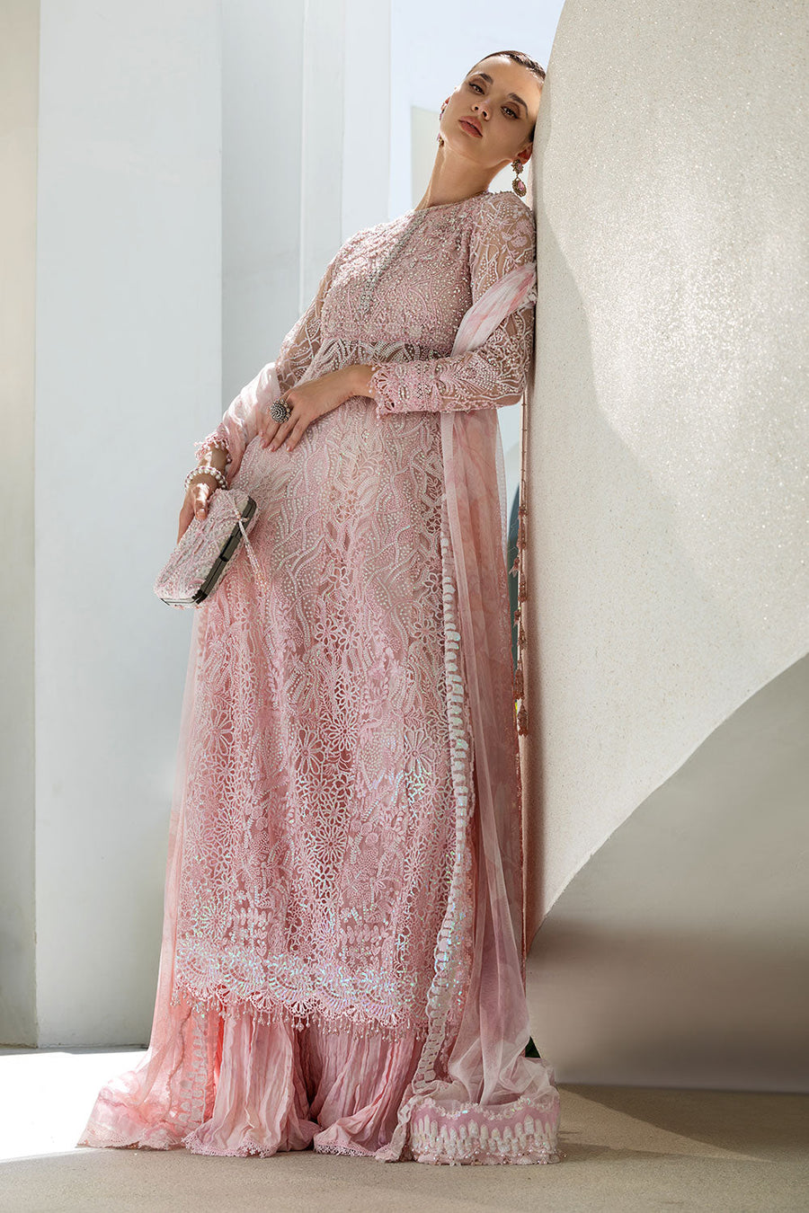 Sobia Nazir Nur Festive Embroidered Honey Net Unstitched 3Pc Suit NR26-05
