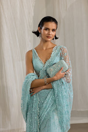 Sobia Nazir Nur Festive Embroidered Honey Net Unstitched Saree NR26-06