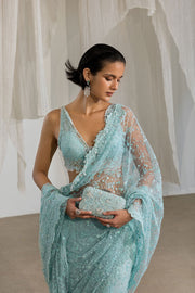 Sobia Nazir Nur Festive Embroidered Honey Net Unstitched Saree NR26-06