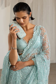 Sobia Nazir Nur Festive Embroidered Honey Net Unstitched Saree NR26-06