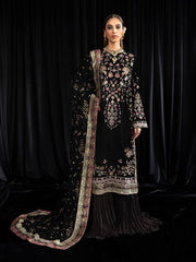 NUREH Maya Embroidered Velvet Unstitched 3Pc Suit NS-104 KIYARA