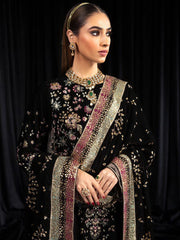 NUREH Maya Embroidered Velvet Unstitched 3Pc Suit NS-104 KIYARA
