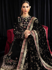NUREH Maya Embroidered Velvet Unstitched 3Pc Suit NS-104 KIYARA