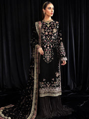 NUREH Maya Embroidered Velvet Unstitched 3Pc Suit NS-104 KIYARA