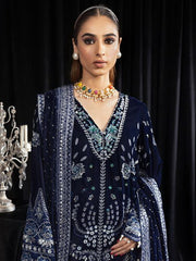 NUREH Maya Embroidered Velvet Unstitched 3Pc Suit NS-105 SAFEENA