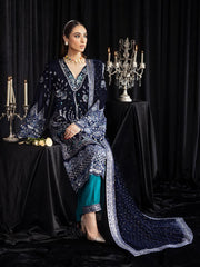 NUREH Maya Embroidered Velvet Unstitched 3Pc Suit NS-105 SAFEENA