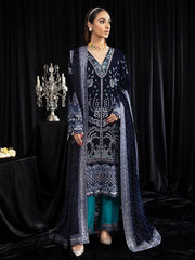 NUREH Maya Embroidered Velvet Unstitched 3Pc Suit NS-105 SAFEENA
