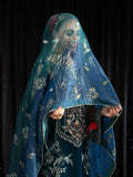 NUREH Maya Embroidered Velvet Unstitched 3Pc Suit NS-107 LEHAR