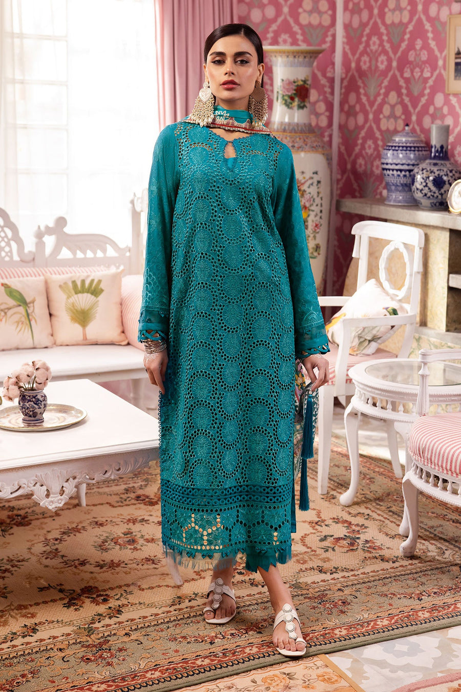 Nureh Maya Embroidered Lawn Dobby Unstitched 3Pc Suit NS-108