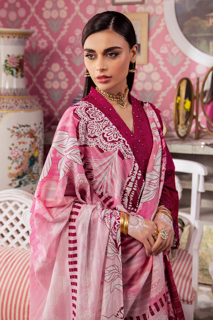 Nureh Maya Embroidered Lawn Dobby Unstitched 3Pc Suit NS-109
