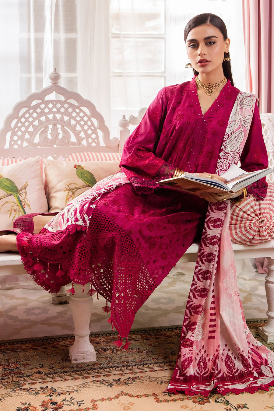 Nureh Maya Embroidered Lawn Dobby Unstitched 3Pc Suit NS-109