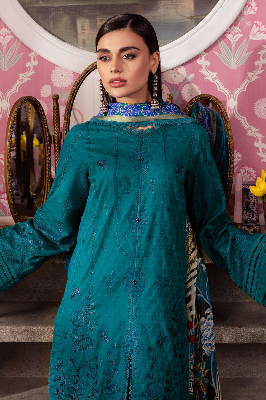 Nureh Maya Embroidered Lawn Dobby Unstitched 3Pc Suit NS-110