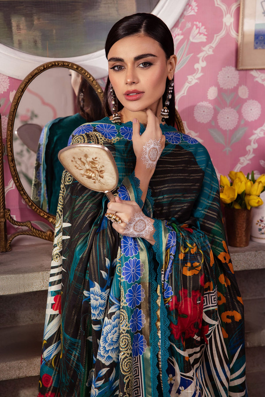 Nureh Maya Embroidered Lawn Dobby Unstitched 3Pc Suit NS-110