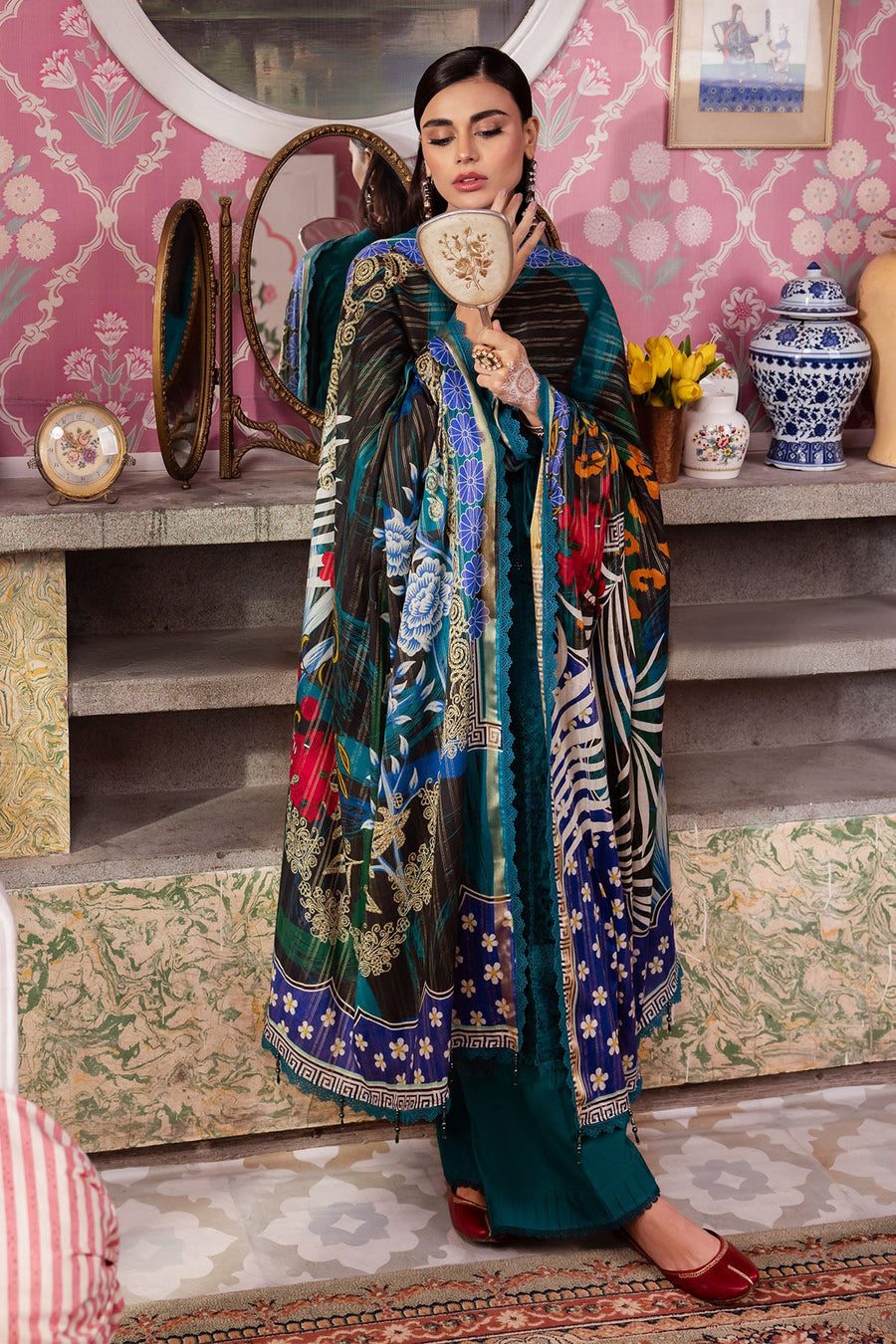 Nureh Maya Embroidered Lawn Dobby Unstitched 3Pc Suit NS-110