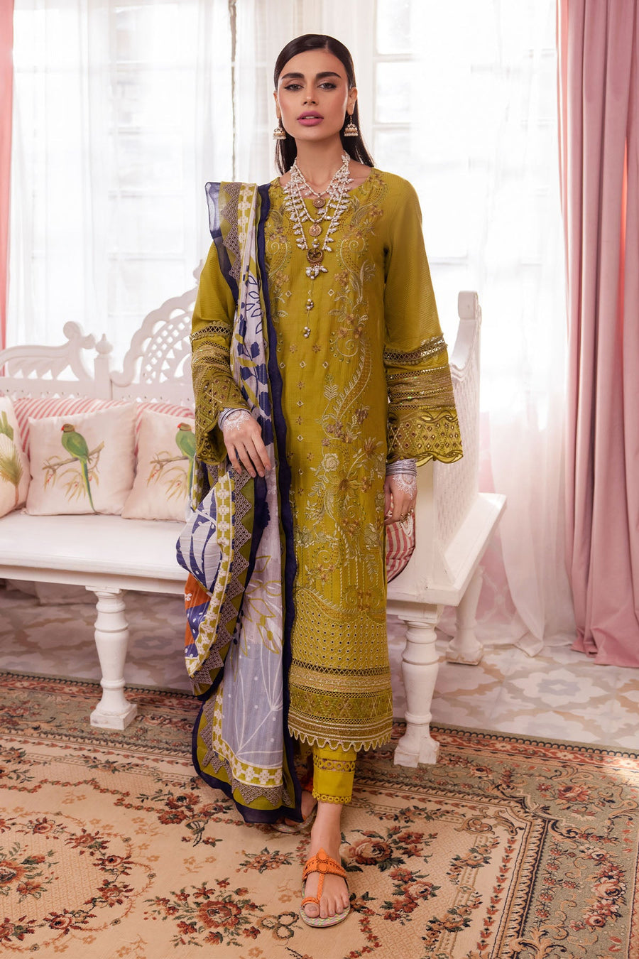 Nureh Maya Embroidered Lawn Dobby Unstitched 3Pc Suit NS-111