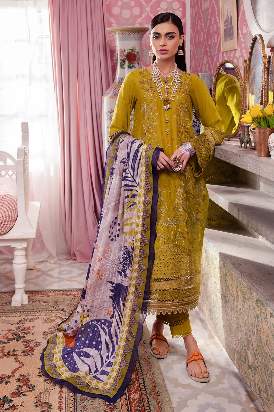 Nureh Maya Embroidered Lawn Dobby Unstitched 3Pc Suit NS-111