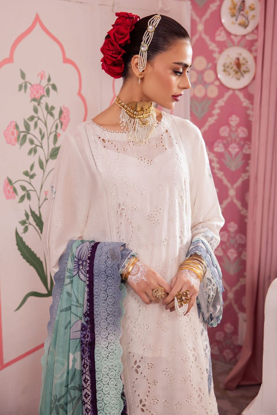 Nureh Maya Embroidered Lawn Dobby Unstitched 3Pc Suit NS-112